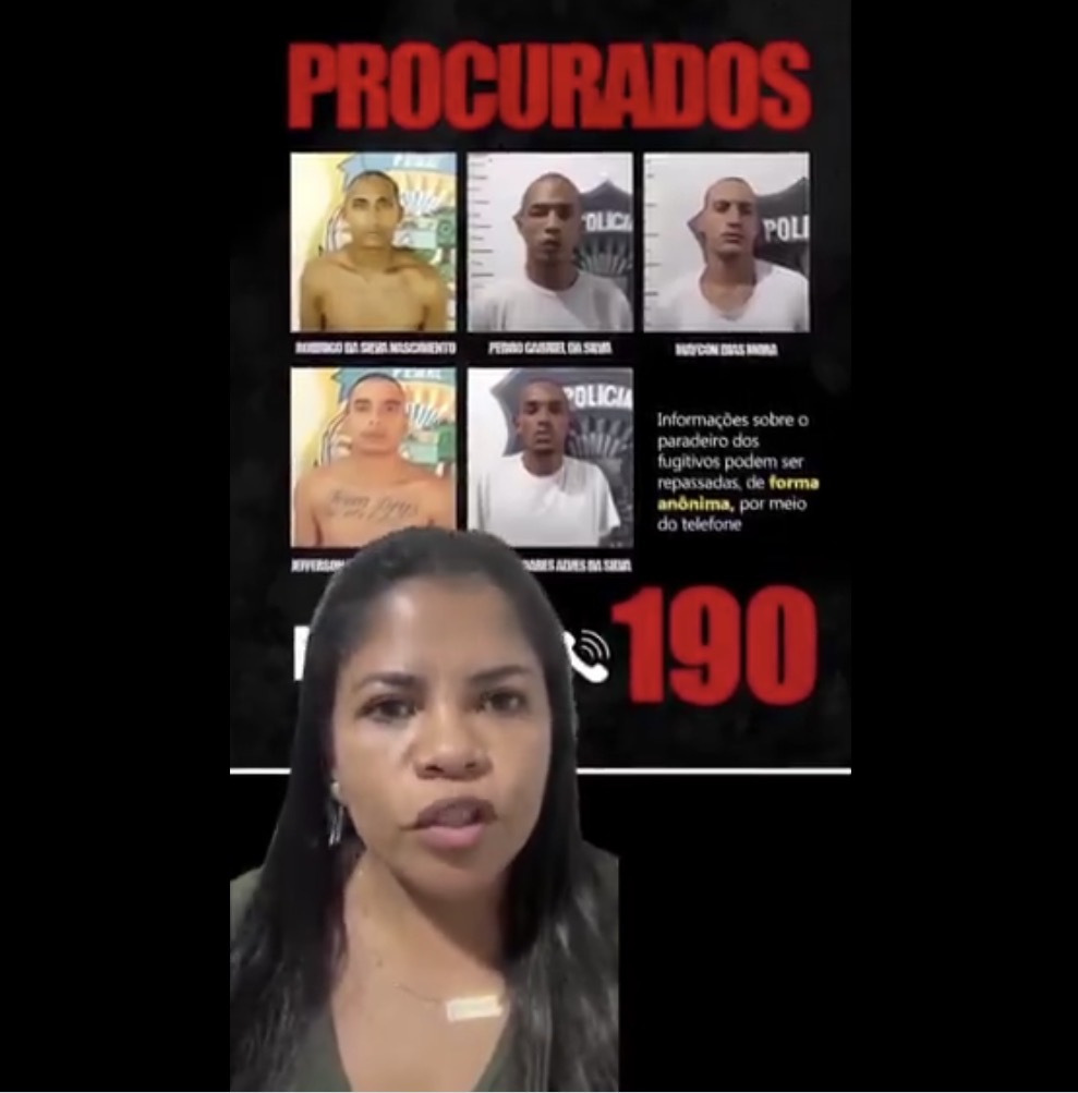 Foragidos de alcaçuz no RN | Vilma Batista