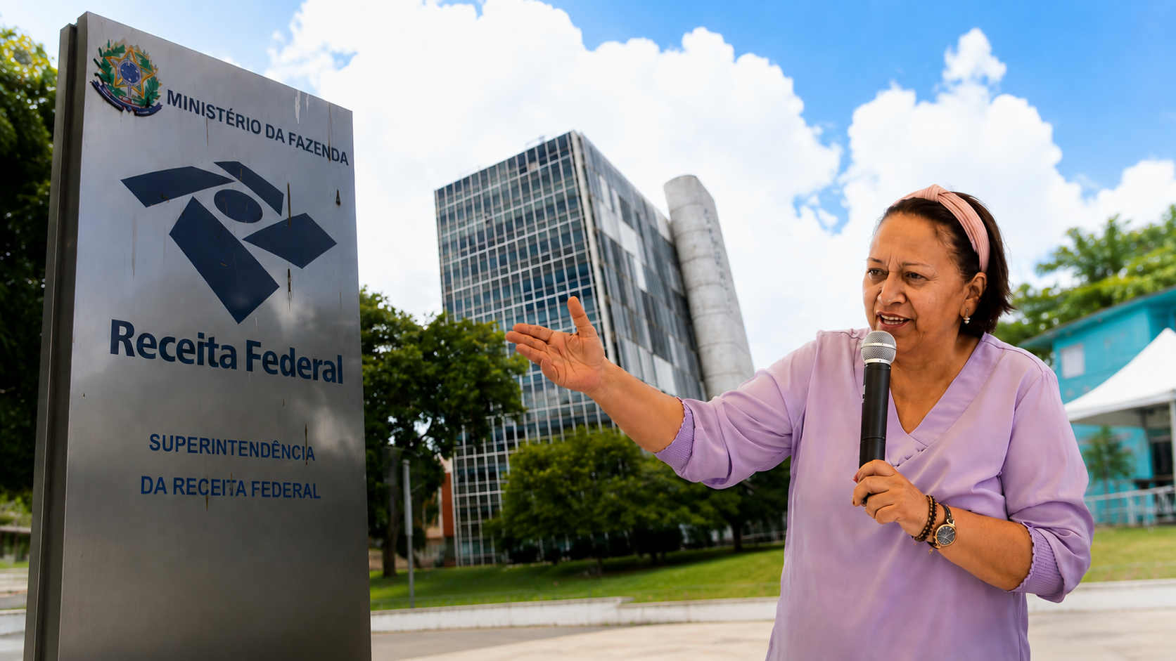 Fátima bezerra e a receita federal | Imagem gerada por IA