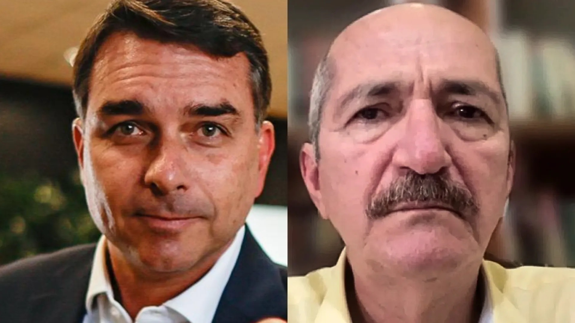 o senador Flávio Bolsonaro (dir.) e o ex-ministro Aldo Rebelo | PODER 360