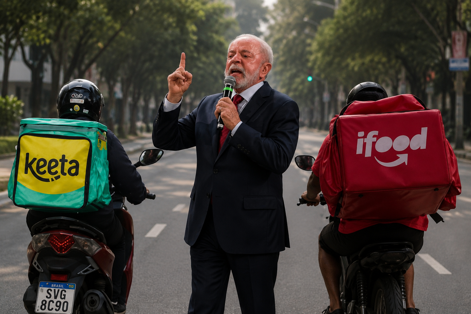 lula iFood e Keeta | imagem feita por IA