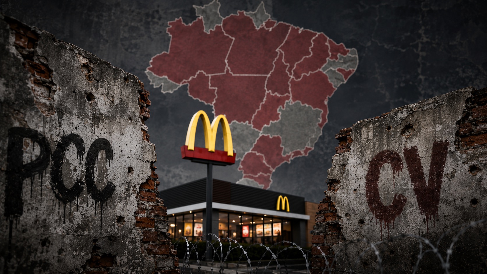 PCC e CV estão presentes em mais Estados do que o McDonald’s - imagem gerada por IA