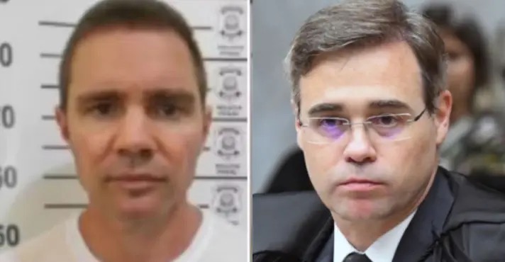 O banqueiro preso Daniel Vorcaro e o ministro do STF André Mendonça | Foto: Montagem/Reprodução/Redes sociais