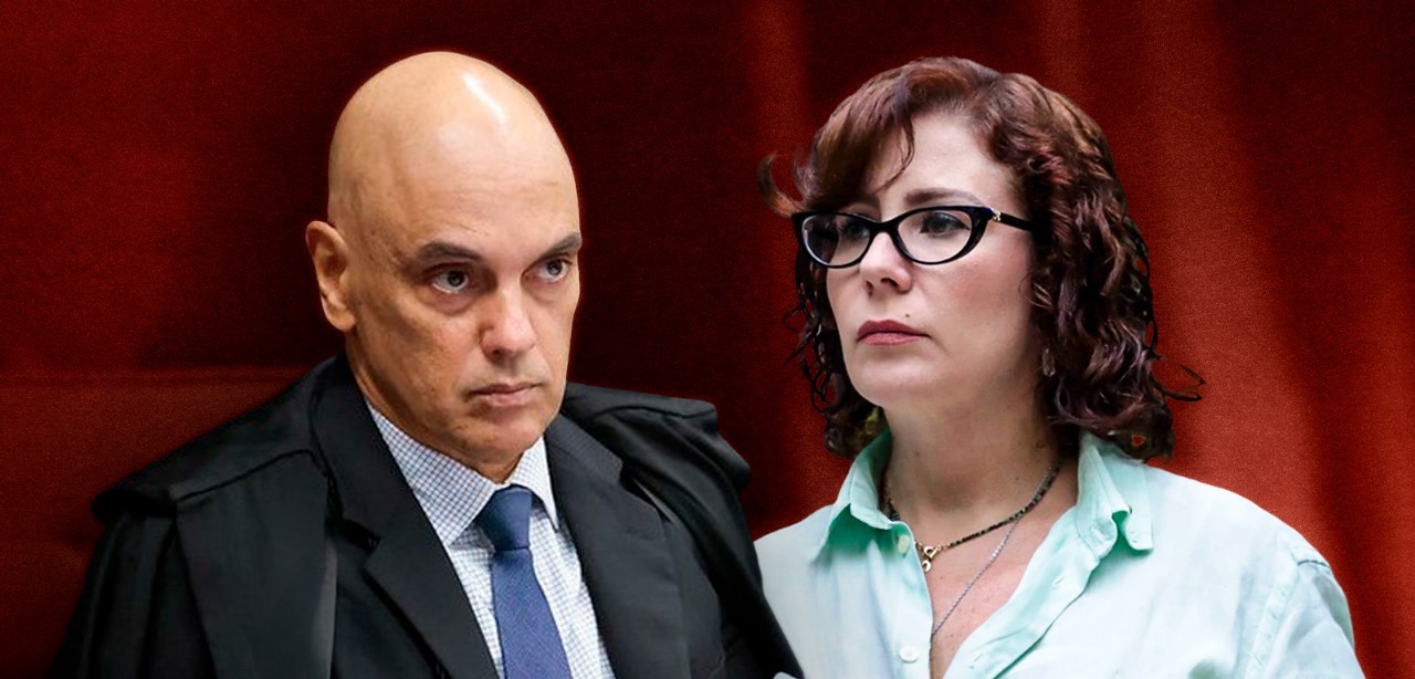 Imagem 632.O ministro Alexandre de Moraes e a deputada federal Carla Zambelli (Gustavo Moreno/STF e Zeca Ribeiro/Câmara dos Deputados com composição de Lucas Oliveira da Cenarium) 