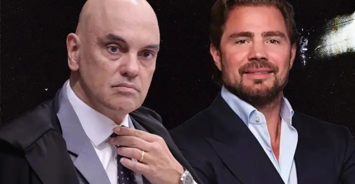 O ministro do STF Alexandre de Moraes e o banqueiro Daniel Vorcaro | Foto: Montagem/Reprodução/X