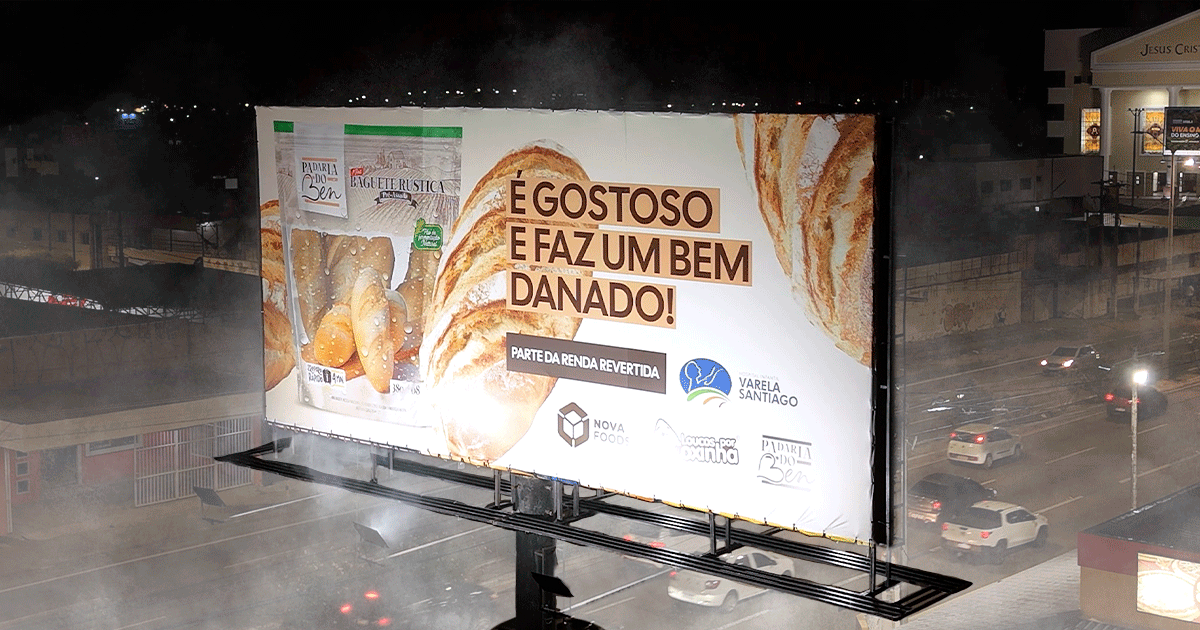 Padaria do Ben chama atenção com outdoor em apoio ao Varela Santiago