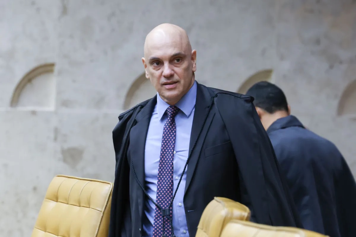O ministro Alexandre de Moraes durante sessão plenária do STF  • Antonio Augusto/ST