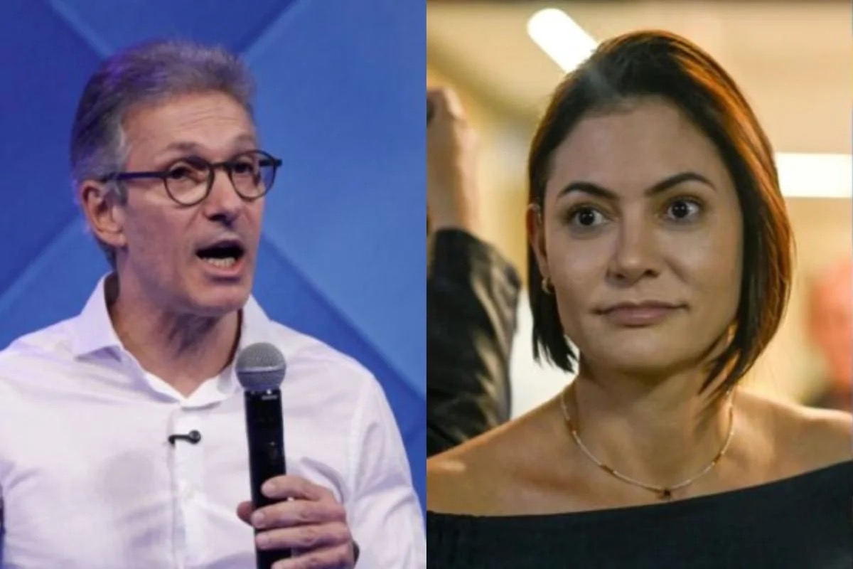 ROMEU ZEMA E MICHELLE BOLSONARO | Reprodução
