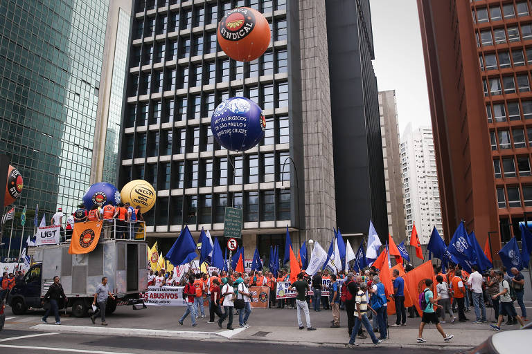 central sindical greve protesto