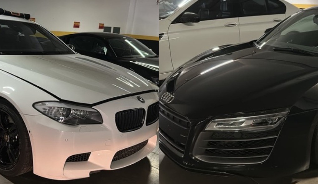 carros apreendidos operação PF contra careca do inss (Foto: Divulgação/PF).