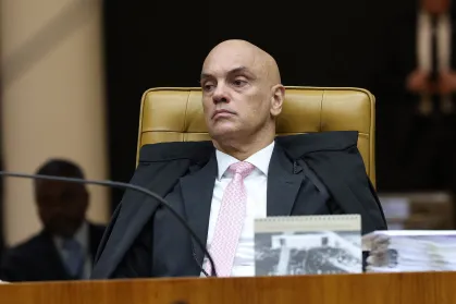 O ministro Alexandre de Moraes durante sessão plenária do STF  • Luiz Silveira/STF