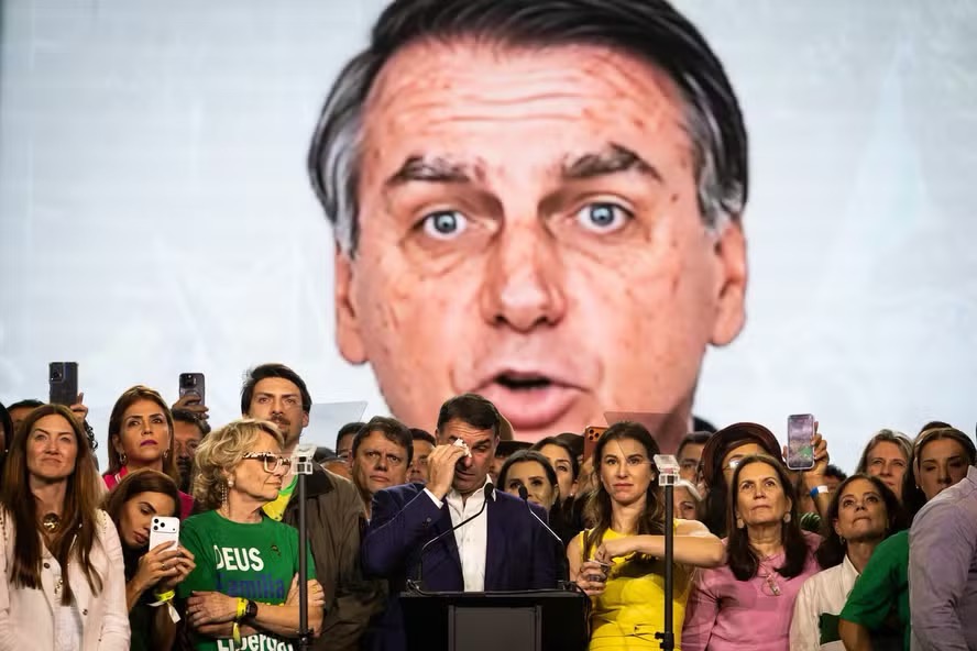 IA JAIR BOLSONARO NA CONVENÇÃO DO PL FLÁVIO BOLSONARO