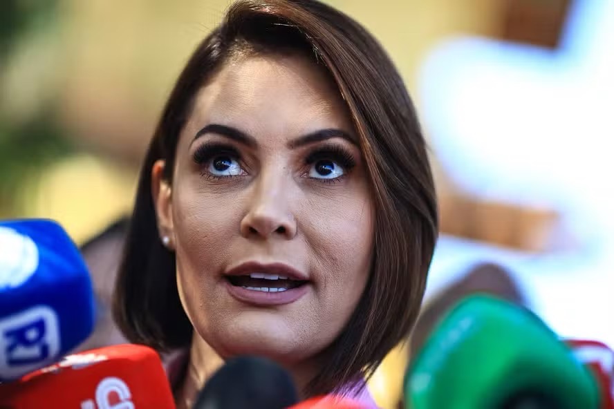 Candidata ao Senado Federal, Michelle Bolsonaro — Foto: Brenno Carvalho / Agência O Globo