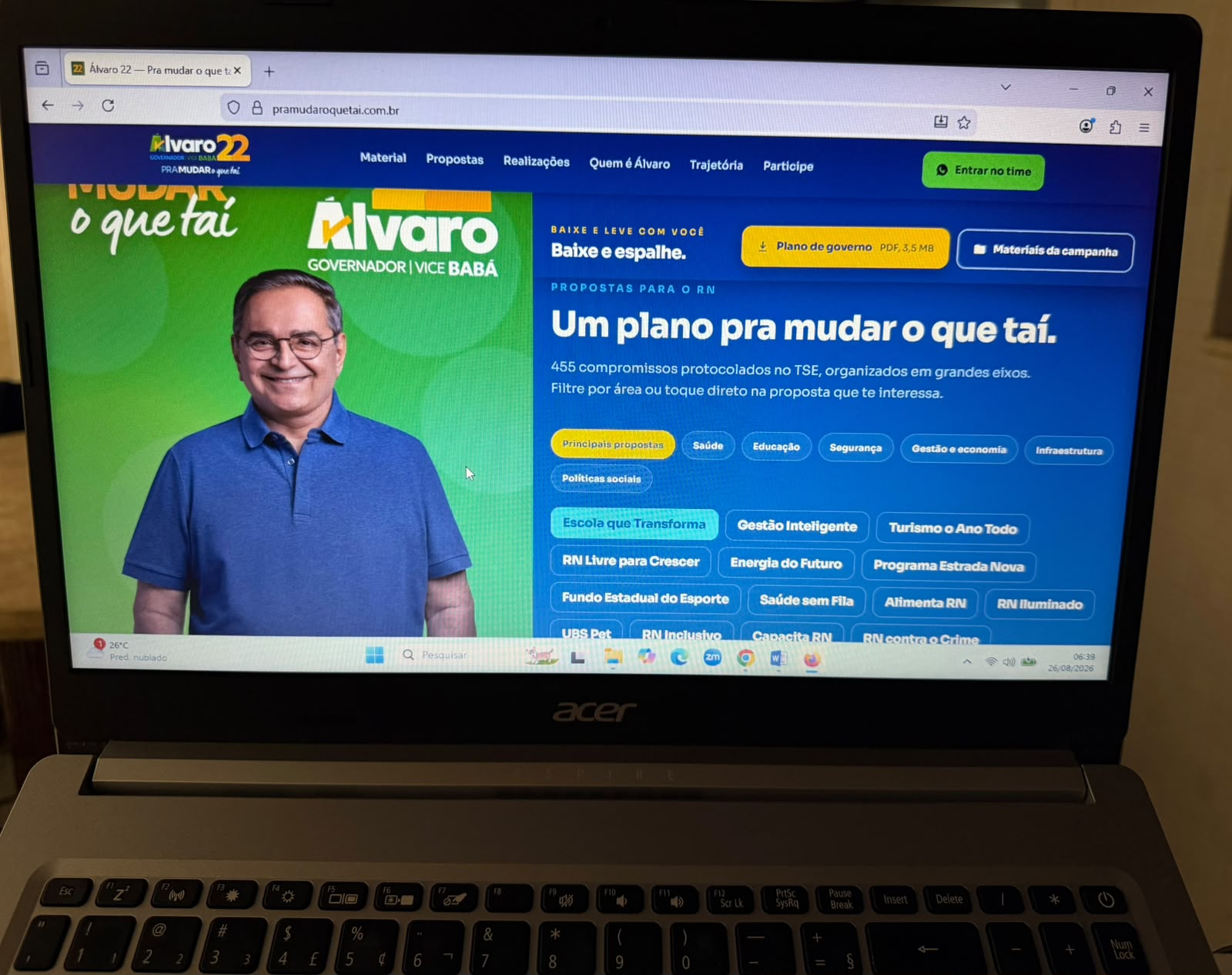Site Álvaro Dias Governo do RN