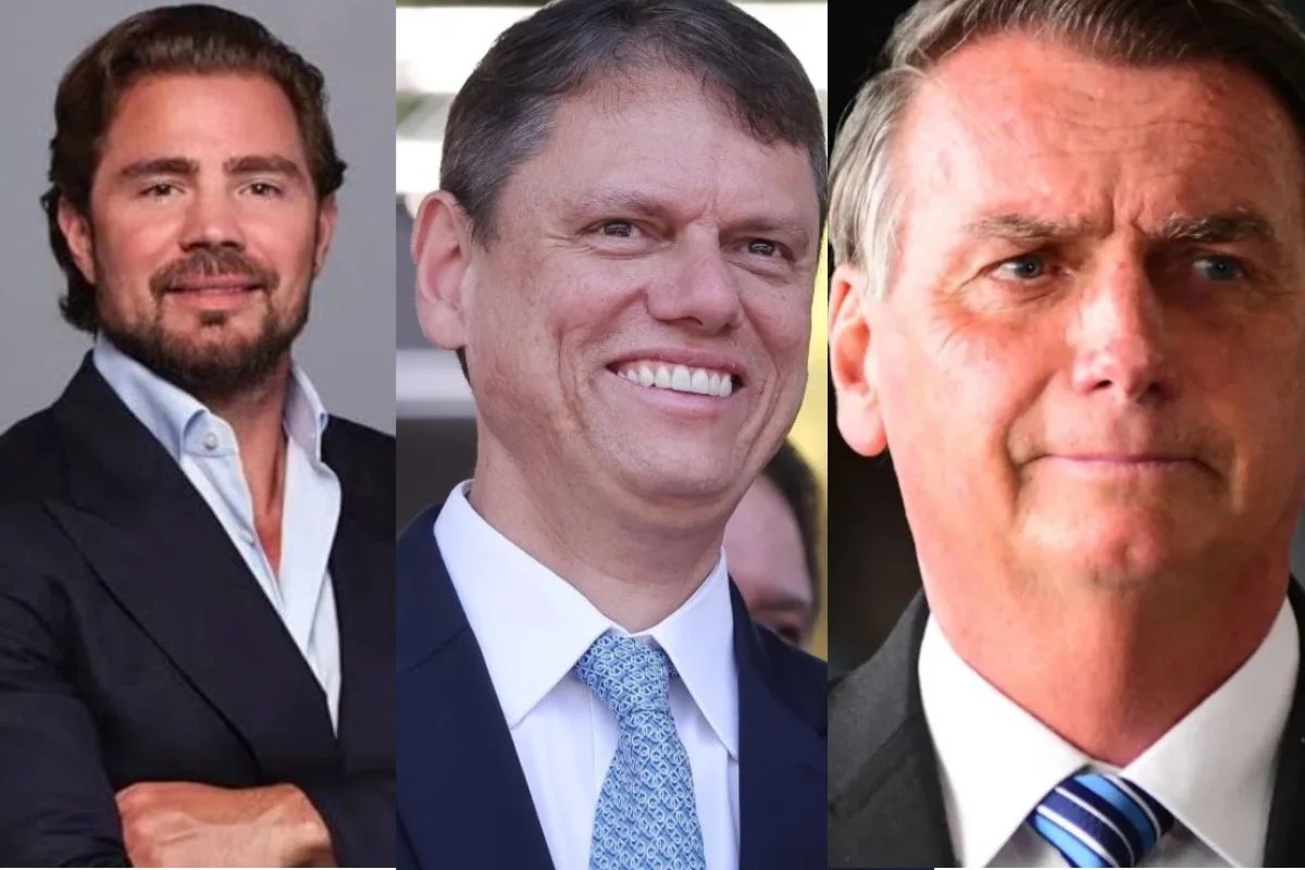 daniel Vorcaro, Tarcisio de freitas e Jair Bolsonaro | Reprodução / Pablo Jacob/Governo do Estado de São Paulo / Breno Esaki/Metrópoles