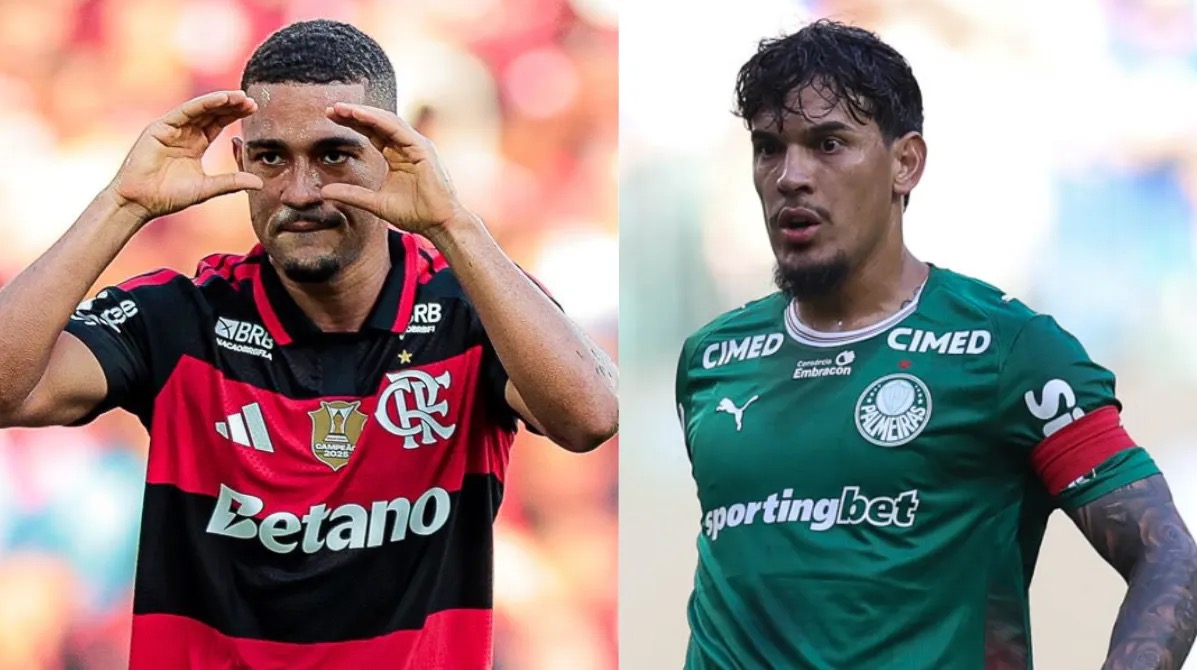 Flamengo e Palmeiras disputam liderança do Brasileirão  • Fotos: Gilvan de Souza/ Flamengo e Cesar Greco/ Palmeiras