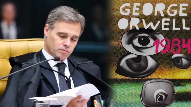 André Mendonça e o livro 1984 de George Orwell | CRÉDITO: GUSTAVO MORENO/STF | DIVULGAÇÃO