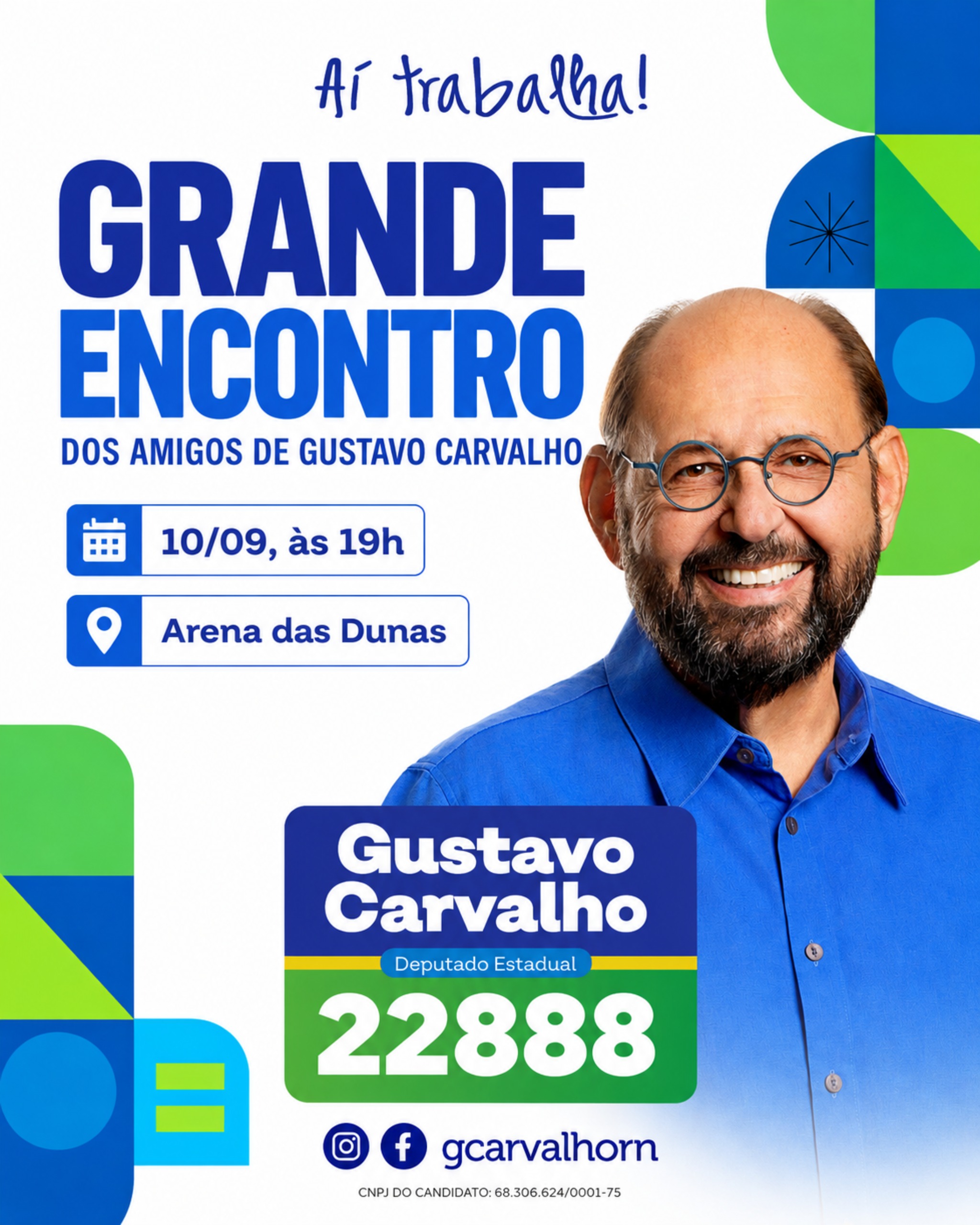 Gustavo Carvalho realiza Grande Encontro dos Amigos nesta quinta-feira, na Arena das Dunas