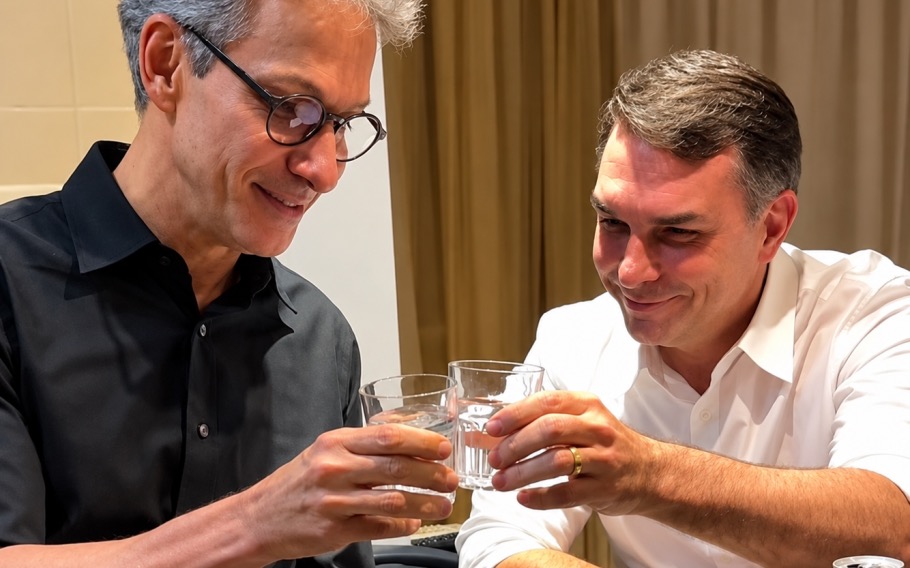 Romeu Zema e Flávio Bolsonaro | Foto: Reprodução/Instagram