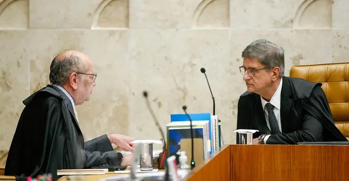 Gilmar Mendes e Paulo Gonet em sessão plenária do STF (19/11/2025) | Foto: Victor Piemonte/STF
