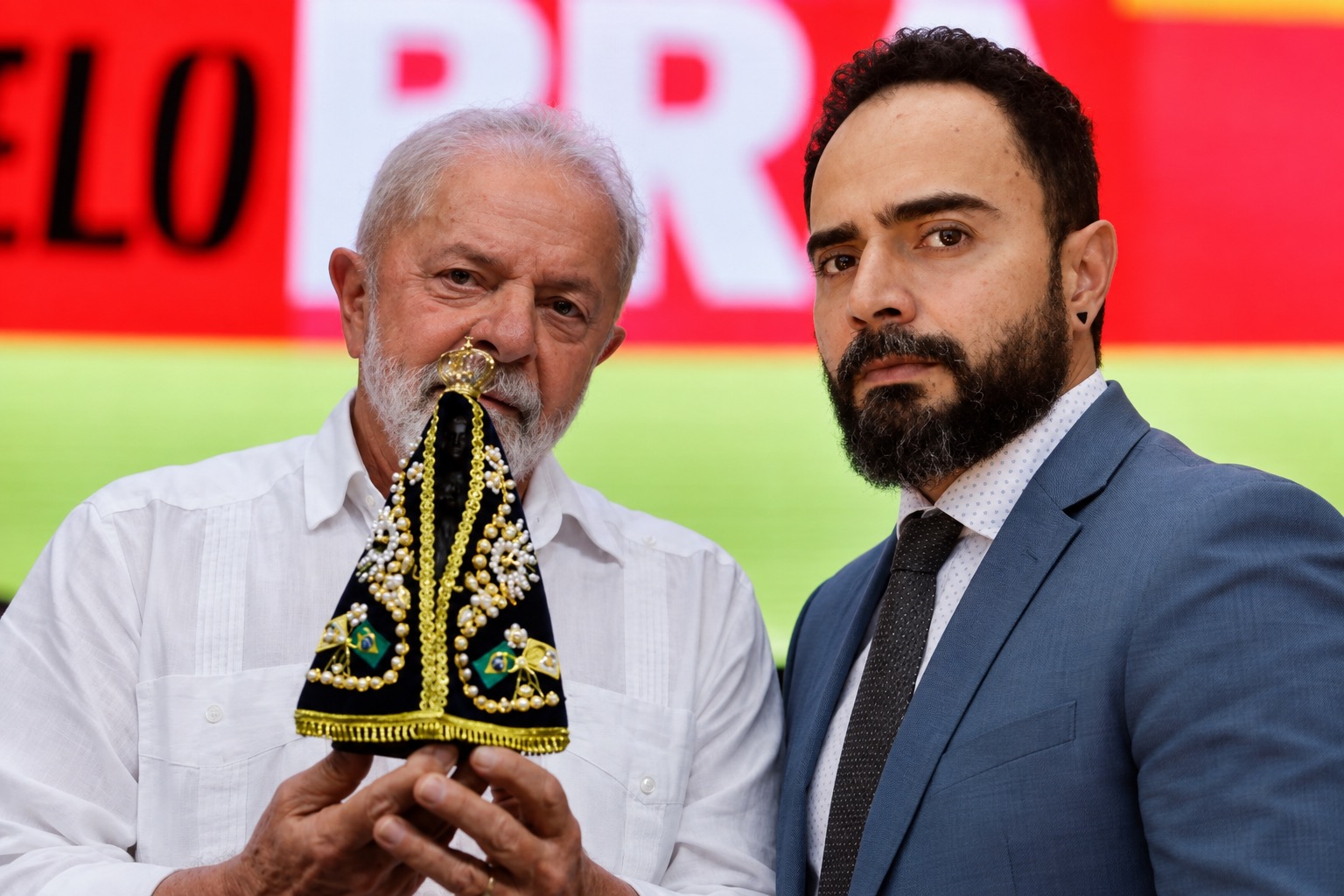Lula e George Marques | Imagem feita por IA