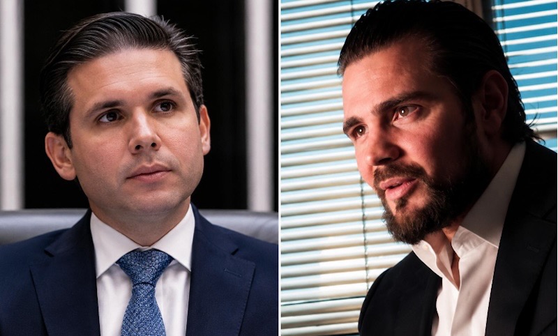 Hugo Motta, presidente da Câmara, e o ex-banqueiro Daniel Vorcaro, preso por fraude - Fotos: redes sociais.
