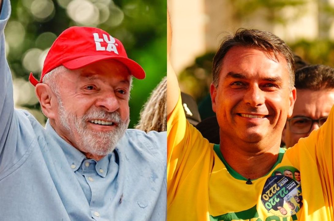 Lula e Flávio Bolsonaro