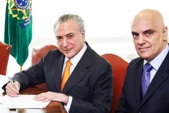 Michel temer e Alexandre de Moraes