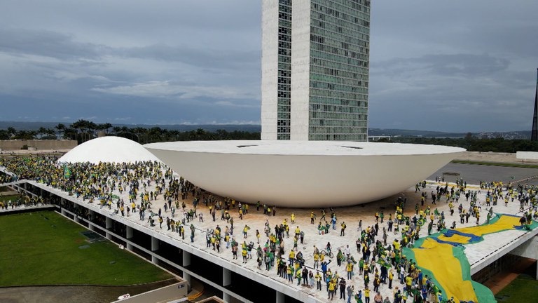 Manifestantes invadem o Congresso Nacional durante ato no 8 de janeiro. foto: Divulgação/Agência Gov.