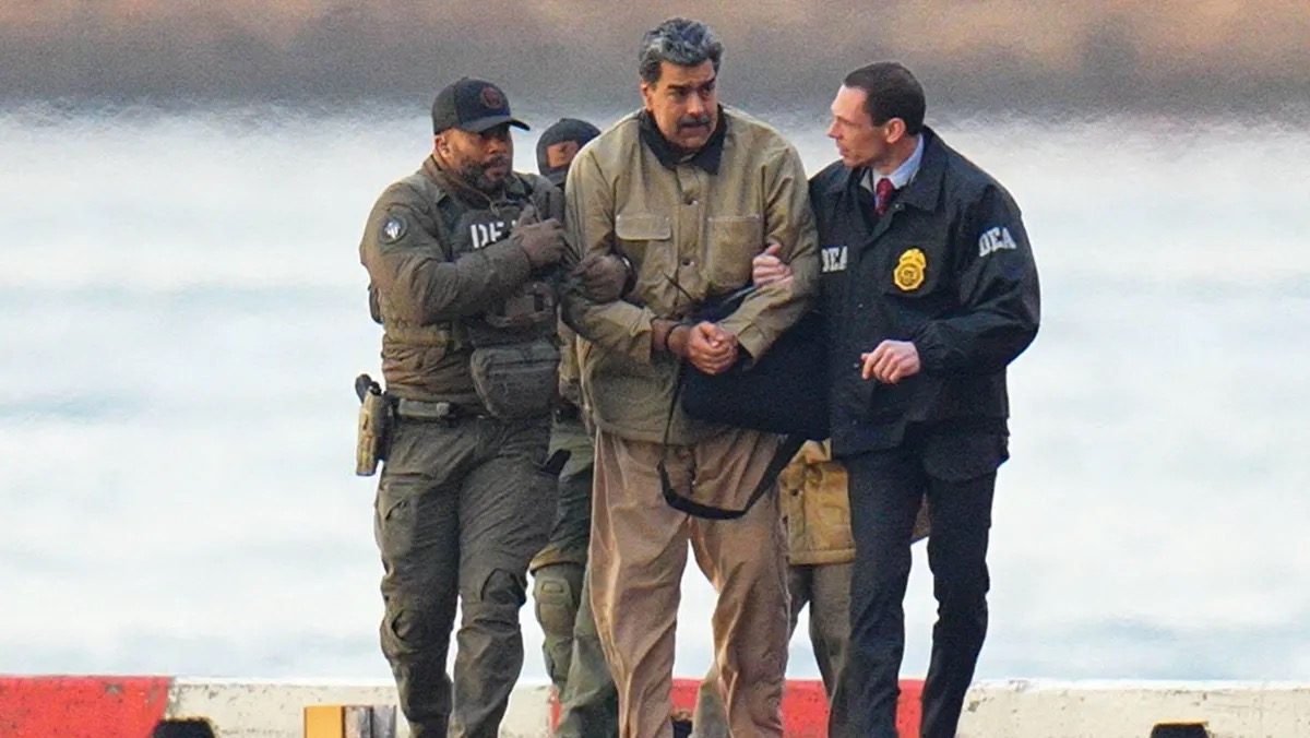 Nicolás Maduro escoltado por agentes federais norteamericanos • XNY/Star Max/GC Images