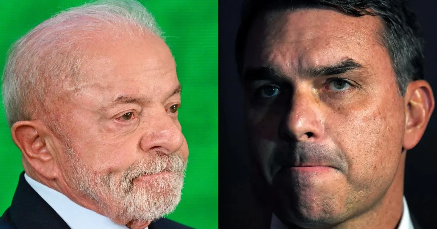 Lula-e-Flavio-Bolsonaro-Fotos-AFP-Evaristo-Sa-e-Daniel-Ramalho.webp