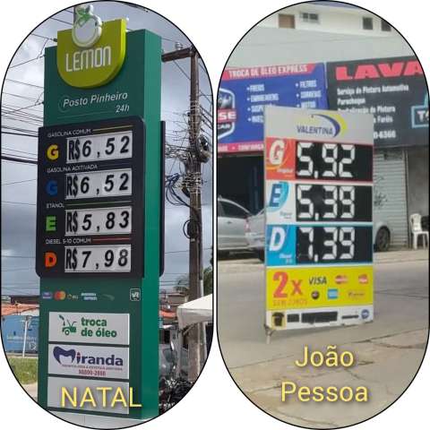 Natal e João Pessoa: Mesmo combustível e preços bem diferentes