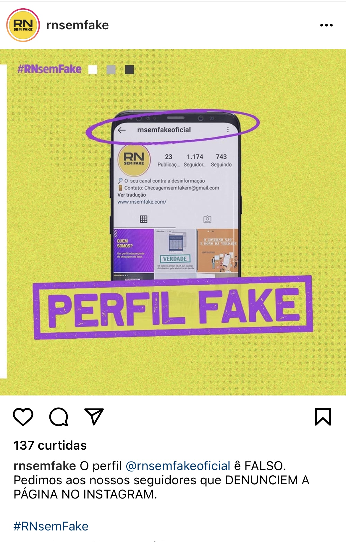 Fake do fake: Criaram um perfil clandestino do perfil picareta