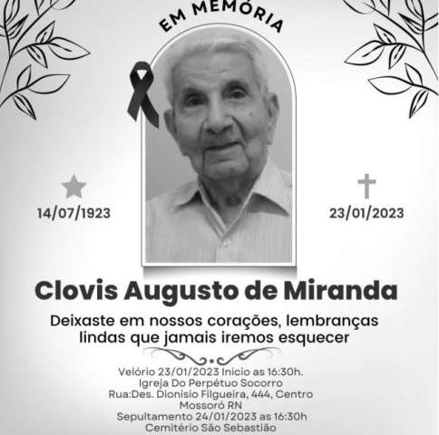 Morre médico Clovis Miranda, aos 99 anos
