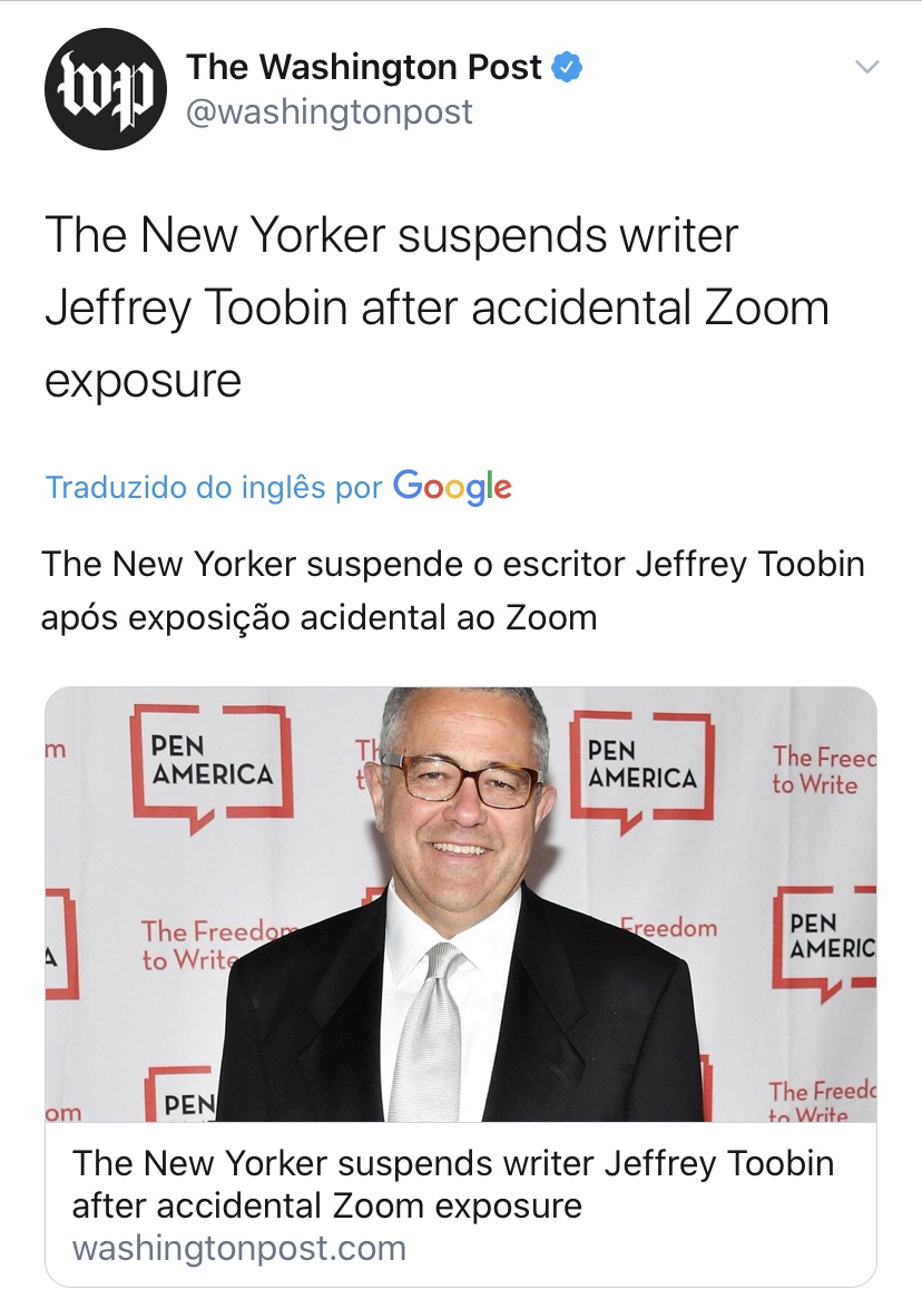 Revista suspende jornalista por se masturbar durante reunião pelo zoom
