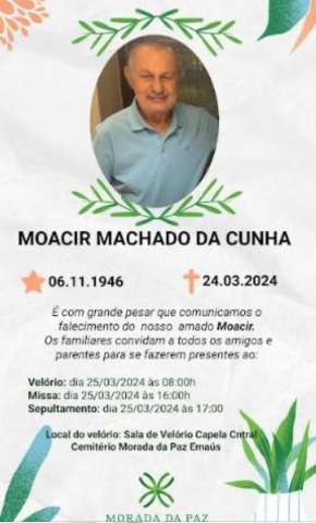 Morre Moacir Machado da Cunha, um dos mais respeitados representantes de medicamentos do RN