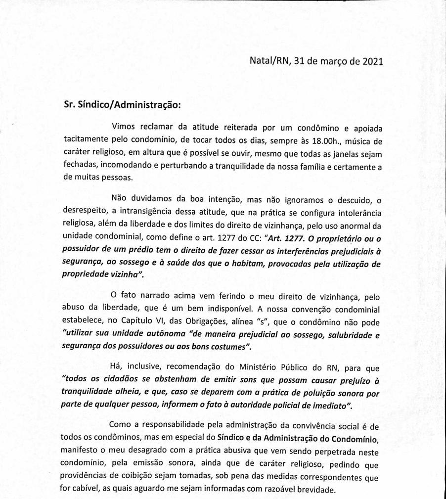Reza: Briga em condomínio de alto padrão em Natal