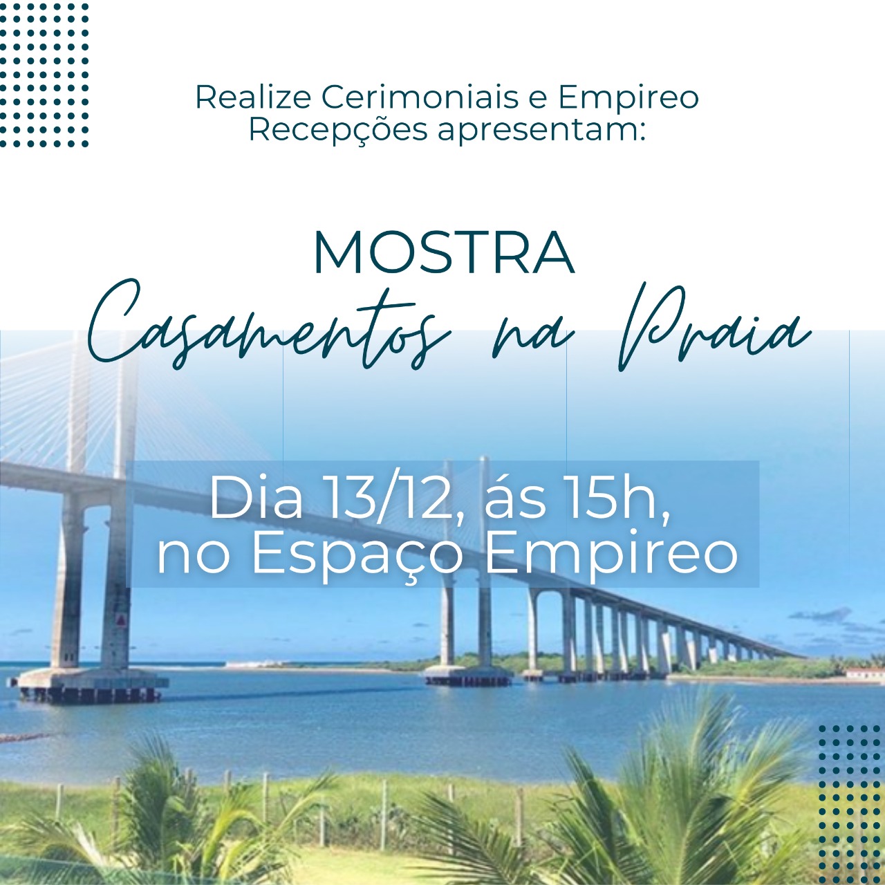 Mostra de casamentos na praia promete surpreender noivos natalenses