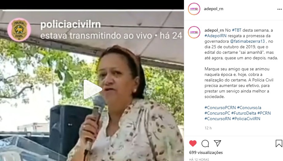 Associação de delegados relembra falacia de Fátima sobre concurso