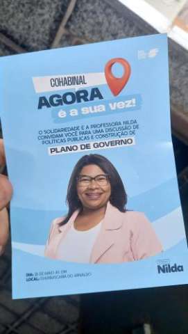 Nilda distribui santinhos de campanha em Parnamirim