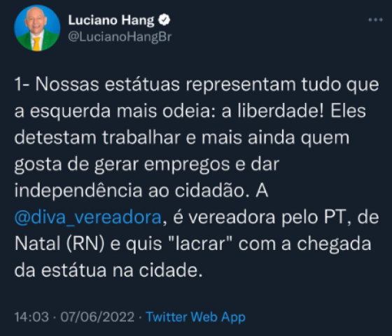 Divaneide Basílio não pode ver uma vergonha que quer passar