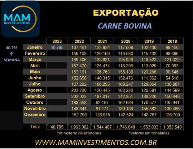Brasil bate recorde de exportação de carne bovina em 2022