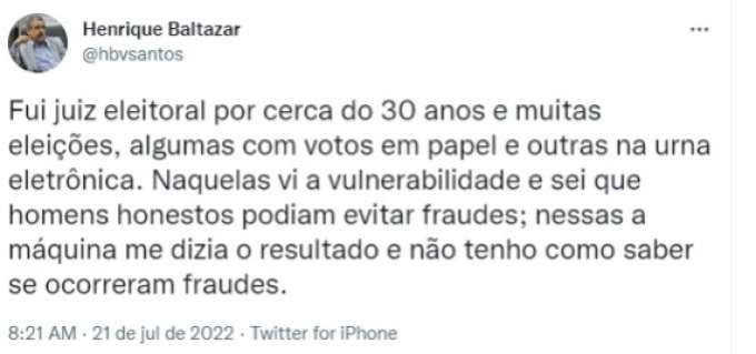 Juiz do RN levanta suspeita sobre urna eletrônica
