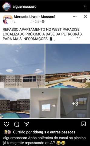Mossoró do muído: Já tem apartamentos à venda no condomínio que o casal transou na piscina
