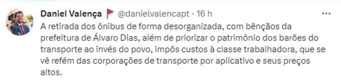 Vereador petista quer fazer palanque com ataques criminosos