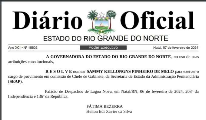 Coisas do serviço público: Policial Civil mal termina curso de formação e já é cedido à SEAP