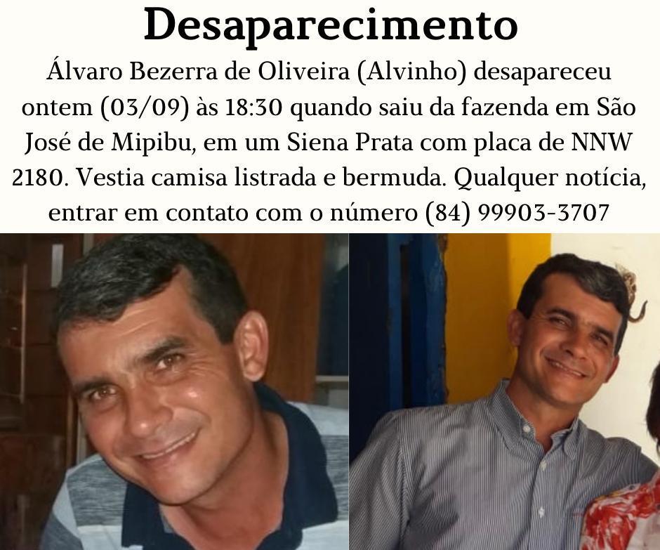 Família procura agropecuarista desaparecido em São José de Mipibu