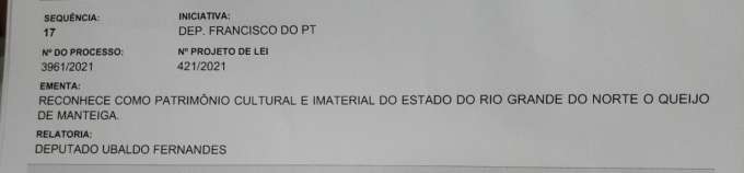 Patético: Chico do PT quer transformar o queijo de manteiga é patrimônio cultural e imaterial do RN