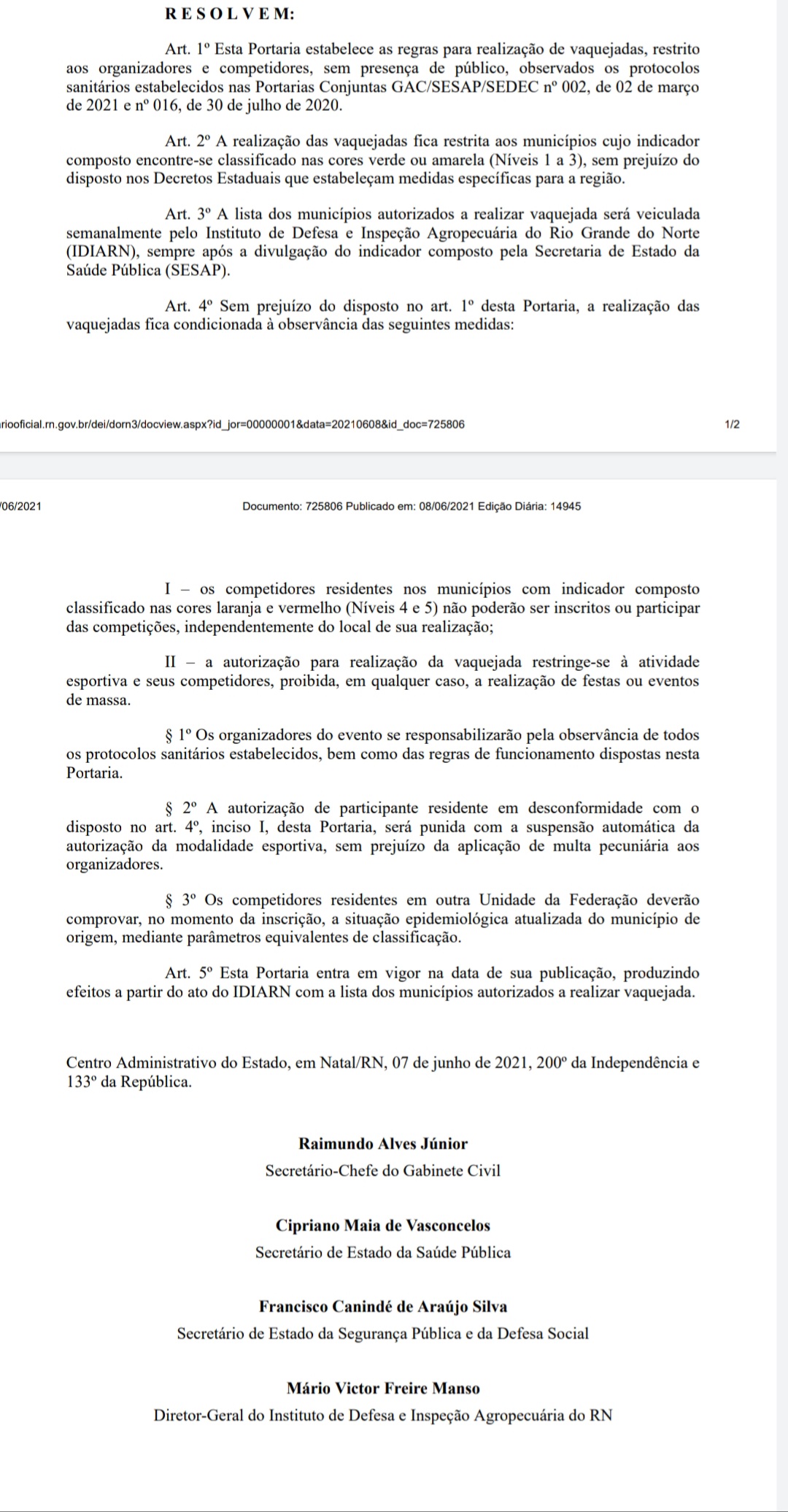 Vaquejada liberada