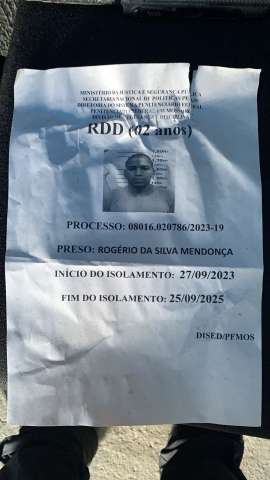 Dois presos fogem da Penitenciária Federal em Mossoró
