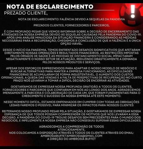 Mais um buffet fecha em Natal com contratos a cumprir e dá dor de cabeça a clientes